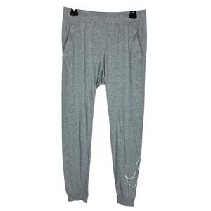 Nike Jogger Pants Men's Small Heather Gray Swoosh Dri-Fit Cotton‎ Performance